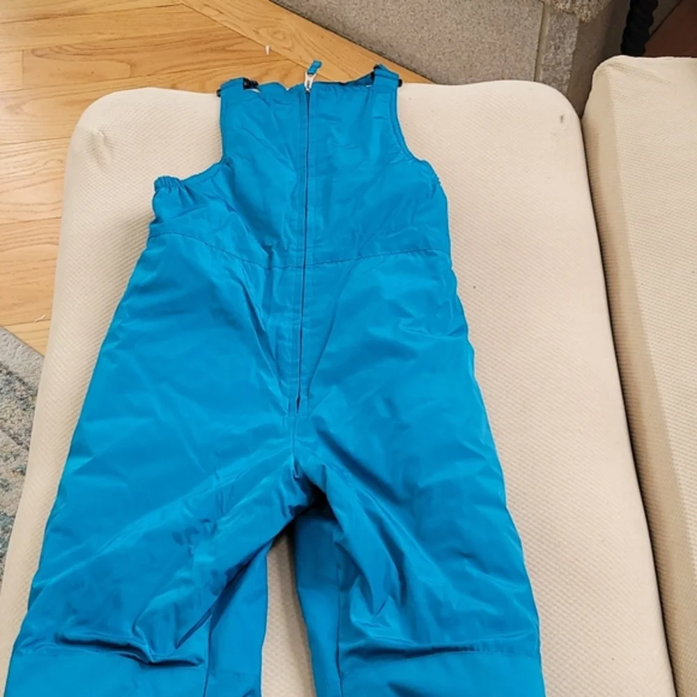 Lands' End Bright Teal Blue Kids Snow Overalls